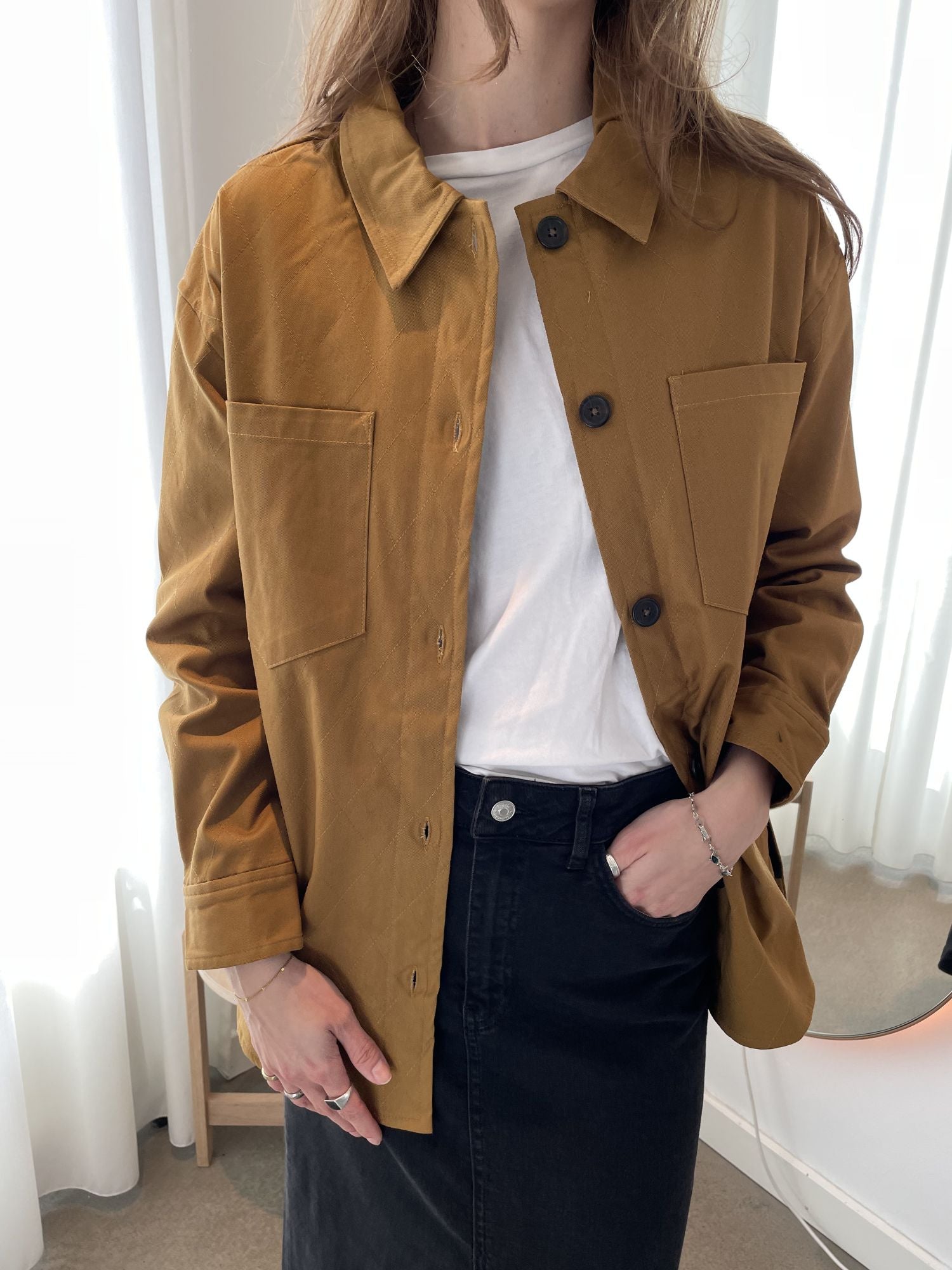 Basic Apparel Mia Jacket Shirts 188 Apple Cinnamon